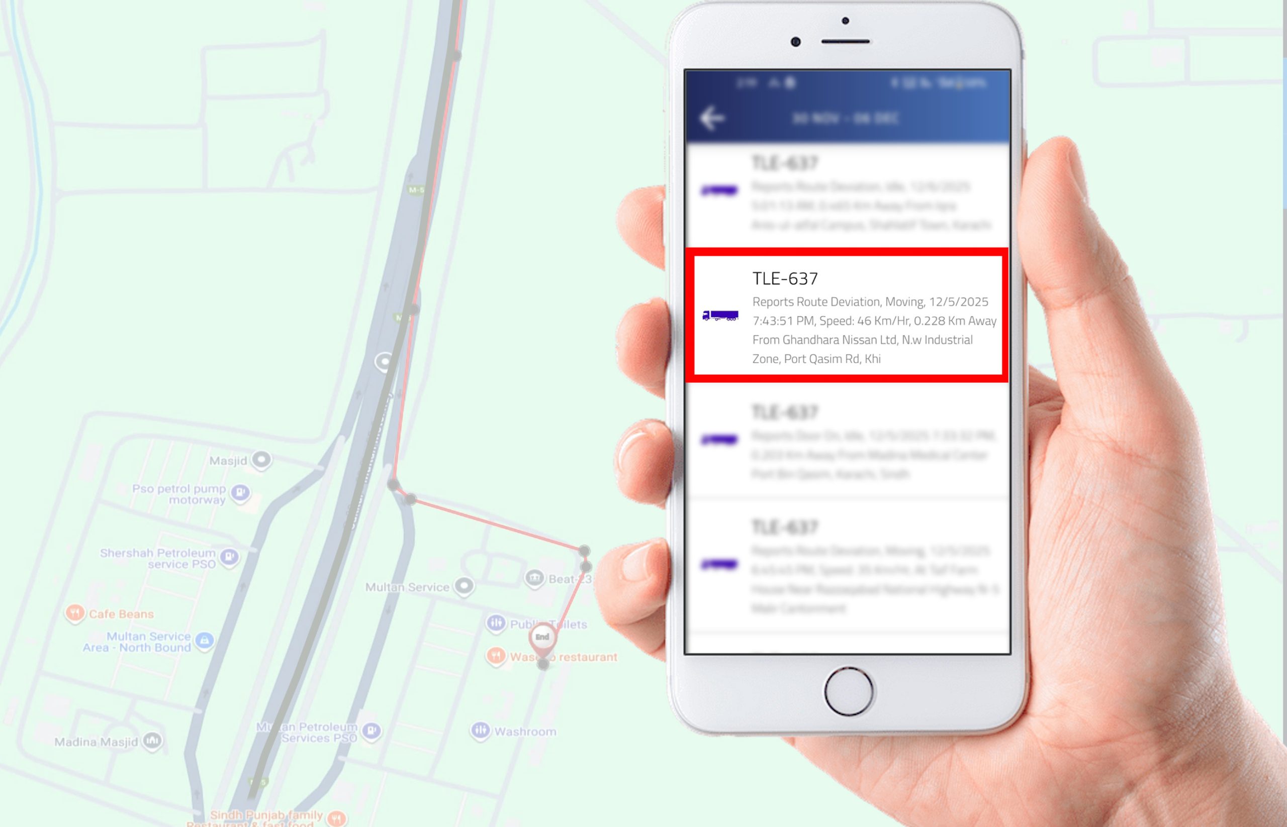 Route Deviation Alert